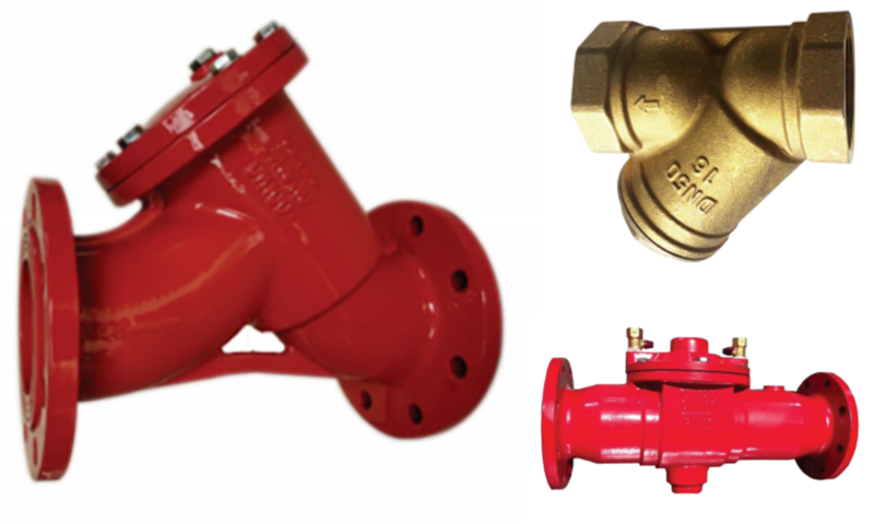 Y-type filter and backflow preventer